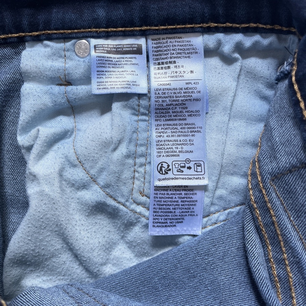 Levi's 511 Blue Jeans Men's 32x34 Dark Wash EUC Preppy Cowboy Western Work - Picture 3 of 12
